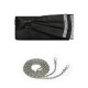 Evening Bag - Double Layer Bow w/ Linear Studs - Black - BG-92206B 